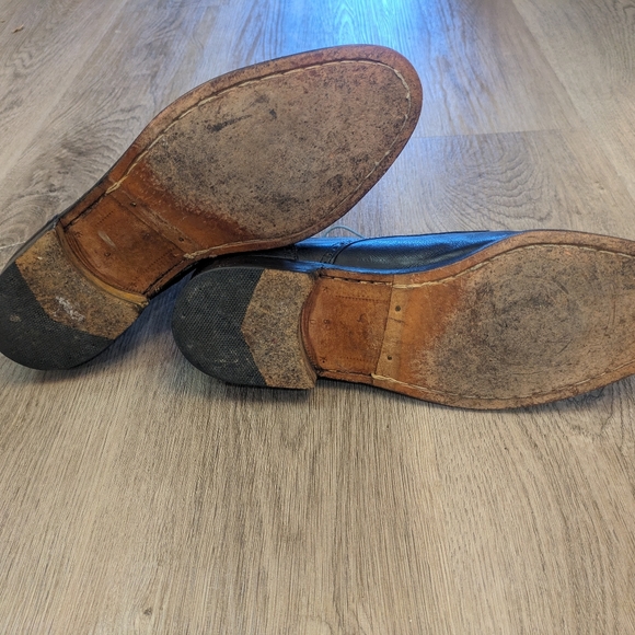 Salvatore Ferragamo Black Leather Oxford Lace Boots. Size 8.5 Men - Picture 4 of 6